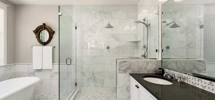 bathroom shower door installation in Fairfax