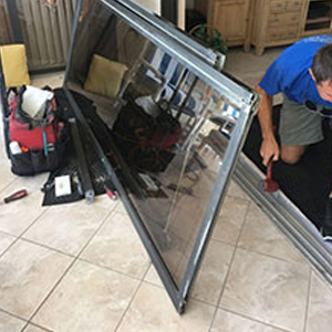 sliding glass door frame repair Fairfax
